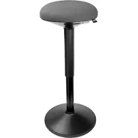123inkt ergonomische ronde zitkruk met gasveer zwart (57 cm - 82 cm)