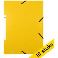 123inkt Aanbieding: 10x elastomap karton geel A4