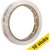 123inkt Aanbieding: 10x standaard plakband 15 mm x 66 m