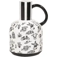 House Vitamin Vase jug ceramic dutch black 16x14x21,5cm