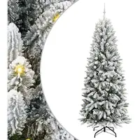 vidaXL Kunstkerstboom Wit 240 cm PVC en plastic en staal en PE