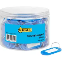 123inkt sleutelhangers blauw (100 stuks)