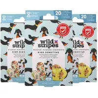 Wild Stripes 3x Pleisters Kids Sensitive Animal Fun 20 Stuks