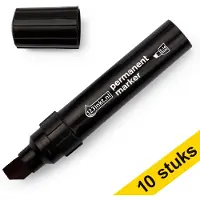 123inkt Aanbieding: 10x permanent marker zwart (5 - 14 mm beitel)