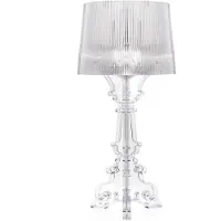 Kartell Design tafellamp Bourgie, dimbaar, helder / transparant, Woon-/ Eetkamer, Kunststof, Design, tafellamp