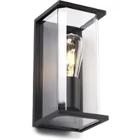 123inkt 123led wandlamp Brooklyn zwart geschikt voor 1x E27