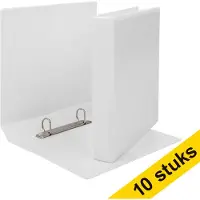 123inkt Aanbieding: 10x panorama ringband A5 met 2 D-ringen 20 mm wit FSC Mix 70%