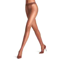 Falke Shelina eenkleurig materiaal transparant 12 DEN panty dames bruin - maat M-L