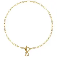 Club Manhattan ketting Initial D goudkleurig female