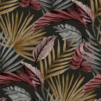 DecoMode Vliesbehang Flow - Zwart - Rood - Bruin - 10,05 M X 52 Cm