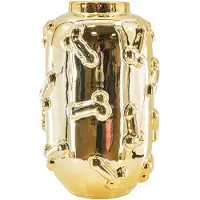 House Vitamin Vase dick ceramics gold 17x17x27cm