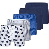 Schiesser Onderbroek navy / royal blue/koningsblauw / wit
