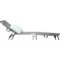 Fiam Amigo Sunbed - Ligstoelen en ligbedden Aluminium Grey - 035TXALUGR