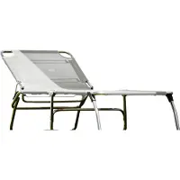 Fiam Amigo Xxl Sunbed. - Ligstoelen en ligbedden Textiel Sage Green - 038TX ALU BIGR