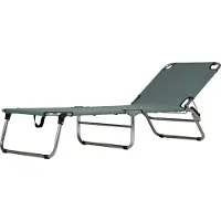 Fiam Amigo ligstoel Stof salie groen-aluminium