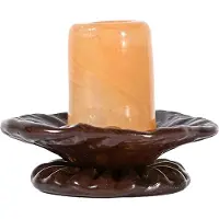 By On Lara Kandelaar 9 Cm Bruin / Oranje - Accessoires voor kaarshouders & kandelaars Mondgeblazen Glas Brown - 5280607811