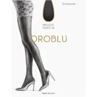 Oroblu Diamonds 40 Panty Dames Panty - BlackSilver - Maat L/XL