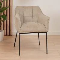 Bronx71 Scandinavische eetkamerstoel Jens taupe - Eetkamerstoelen set van 4 - stoel