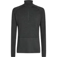 Icebreaker - Thermokleding - M Merino 260 ZoneKnit LS Half Zip Jet Heather voor Heren van Wol - Maat L - Grijs