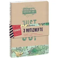 Moses Notitieboekjesset Reizen A6 Papier 3 Stuks