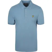 Lyle & Scott Plain Polo Shirt Ocean Sky Maat: L | Casual Overhemden Outlet | Heren | Blauw