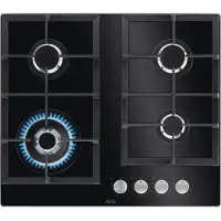 AEG HKB64420NB Zwart Ingebouwd 59 cm Gaskookplaat 4 zone(s)