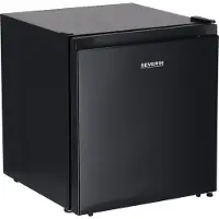 Severin Minikoelkast KB 8879, zwart, kunststof, 45 l, koelruimte, 2 deurvakken, 1 glazen legger, B 500 x H 445 x D 468 mm
