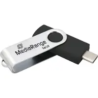 MediaRange MR1951 USB flash drive 16 GB USB Type-C 3.2 Gen 1 (3.1 Gen 1) Zwart, Zilver