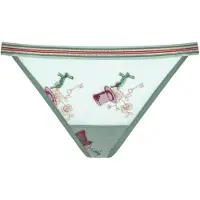 Mey String camel / jade groen / wijnrood