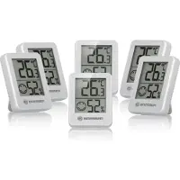 Bresser Thermo- En Hygrometer - Set van 6 - Wit - Temperatuur en luchtvochtigheid
