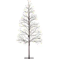 Beliani LONKARI - LED kunstkerstboom - Bruin - PVC