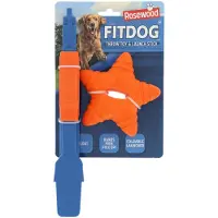 Rosewood FitDog Apporteerset Hond - Inklapbare Werpstok met Drijvende Ster - Oranje/Blauw