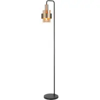 Highlight Vloerlamp Marrone zwart met koper brons