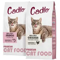 Cadilo Adult Grain Free probeerpakket (2 smaken) - premium kattenvoer 2 kg Fresh Chicken + 2 kg Fresh Salmon