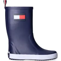 Tommy Hilfiger Regenlaarzen 'RUDY' blauw / kersrood / wit