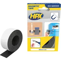 Hpx magneettape - zelfklevend - 25 mm x 2 m - zwart