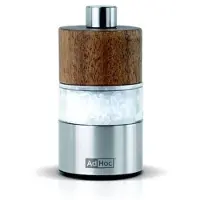 AdHoc Peper- en zoutmolen Acacia David Bruin RVS 6,2 cm