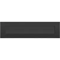 Oxloc Briefplaat RVS Zwart Recht Vlak 330X80X8.5mm - 1219637