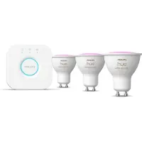 Philips GU10 3-pack + Bridge starterkit