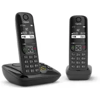 Gigaset Draadloze telefoon AS690A Duo met antwoordapparaat Zwart