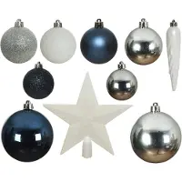 Décoris 023480 Kerstballen Kunststof Mix - 33 Stuks