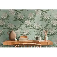 Living Walls Drawn Into Nature - Blauw - Planten Behang - 394322