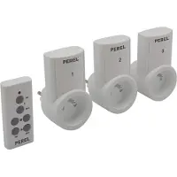 Perel Stopcontacten - Draadloos - Afstandsbediening bereik 25 m 10 A 2300 W wit (set van 3)