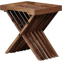 Wohnling Bijzettafel sheeshamhout klaptafel 60x57x40 cm