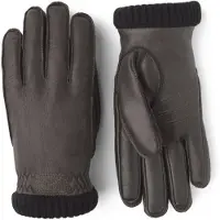 Hestra Deerskin Primaloft Rib Handschoen Heren Dark Brown 9