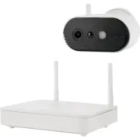ABUS PPIC91000 W Pro Akku IP-Kamera m Basisstation PPIC91000 IP-Bewakingscameraset LAN, WiFi 4-kanaals 1920 x 1080 Pixel