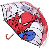Spiderman paraplu - rood - D71 cm - voor kinderen - regen accessoires