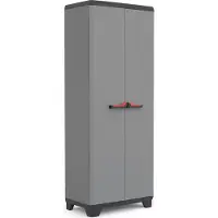 Keter Stilo Hoge Kast - 3 Planken - 68x39x173 cm - Donkergrijs/zwart