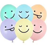 Panduro Ballonnen - 30 cm - 6 stuks - smileys