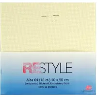 Pipoos borduurstof Aida 64/ 16 count - 40x50 cm ecru